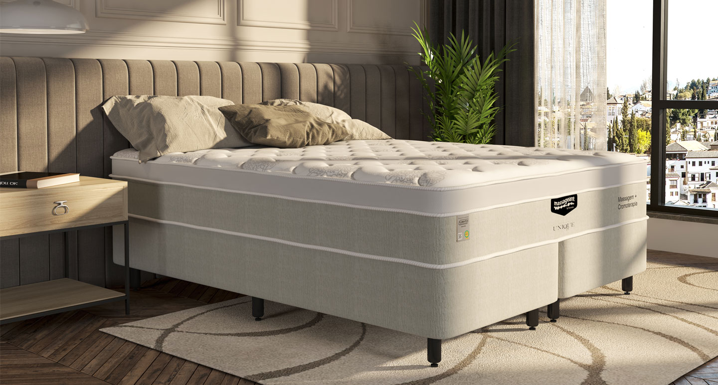 CAMA PLUMATEX UNIQUE MASSAGEANT