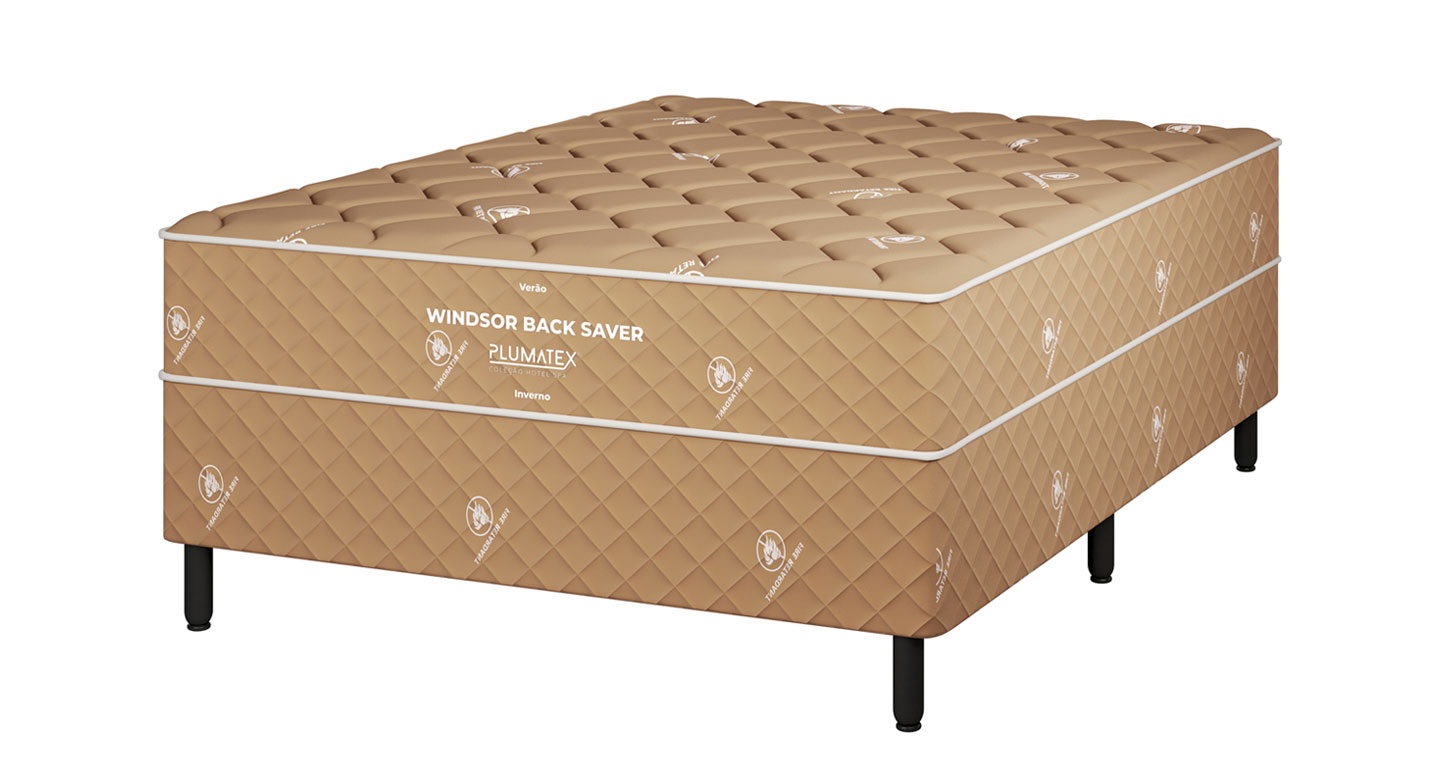 CAMA PLUMATEX WINDSOR BACK SAVER